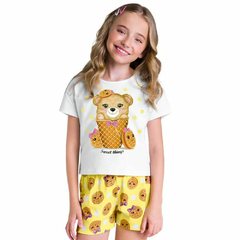 Pijama Infantil Feminino meia malha Kyly Ref.112230