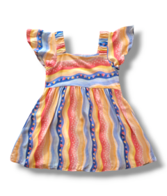 Vestido Menina em Viscose Estampado Lollipop - Alakazoo