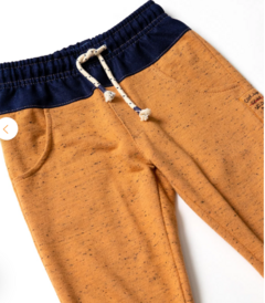 Calça Infantil Menino Dinoflado – Tam.3 anos – Noz Moscada e Marinho - Marca Alphabeto Ref.58133