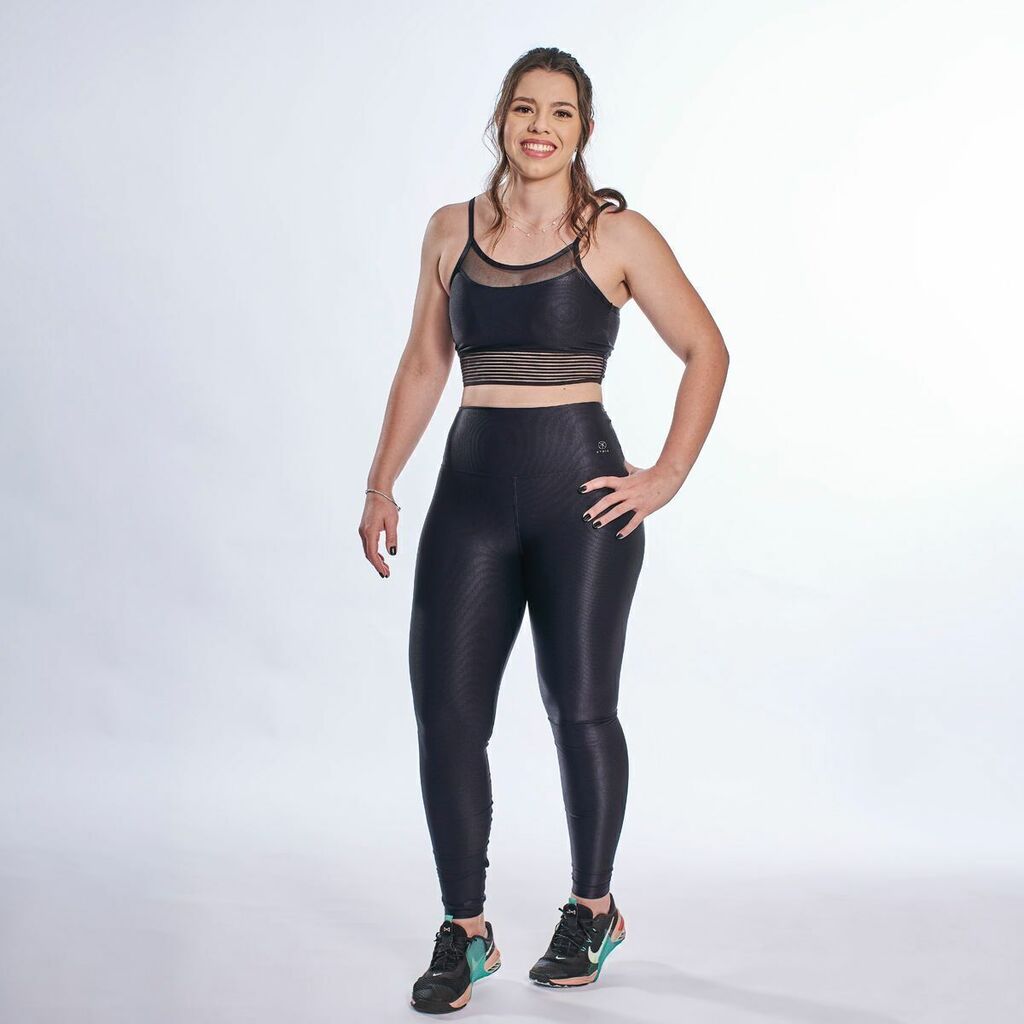 Legging canelada preta 2025