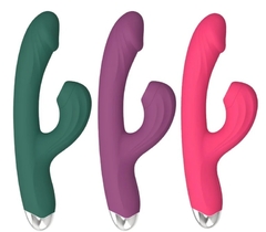 VIBRADOR COM PONTO G ESTIMULADOR SUGADOR DE CLITORIS