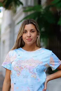 Camiseta Mapa mundi - comprar online