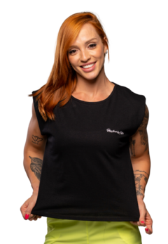 Camiseta Feminina Muscle Preta PWRD