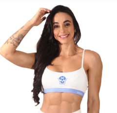 Top Cruzado BSCross - Off White / Azul