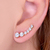 Brinco Ear Cuff Pontinhos Diferentes Prata 925 Banho Ouro - comprar online