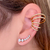 Brinco Ear Cuff Pontinhos Diferentes Prata 925 Banho Ouro - Bruna Moreschi Semijoias