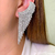 Brinco Ear Cuff Franjas Zircônias Banho Ródio - comprar online