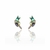 Brinco Mini Ear Cuff Cristais Colors Donna Banho Ouro