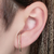 Brinco Ear Hook Linha Zircônias Banho Ouro na internet