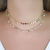 Colar Choker Plaquinhas Lado a Lado Banho Ouro - loja online