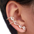 Brinco Ear Cuff Pequeno Zircônias Folheado em Ouro - comprar online