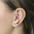 Brinco Mini Ear Cuff Cristais Colors Donna Banho Ouro - comprar online