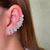 Brinco Ear Cuff Navetes Cristal Banho Ródio - comprar online