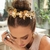 Tiara Flor Pérola Dourada - comprar online