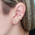 Brinco Ear Cuff Flor Luxo Zircônias Baguetes Banho Ouro - comprar online