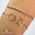 Pulseira Infinito Lisa Ajustável Ródio Branco - comprar online