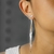 Brinco Ear Cuff Linha Franja Banho Ródio - comprar online