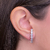 Brinco Ear Hook Zircônia 4mm Banho Ródio na internet