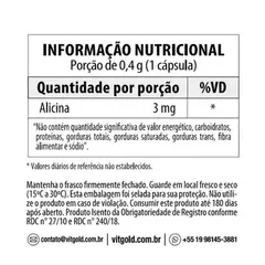 Óleo de Alho 1500 mg Vitgold 100 cápsulas. na internet