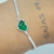 Pulseira coração verde esmeralda