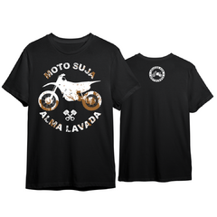 Camiseta Moto Suja Alma Lava 100% Algodão