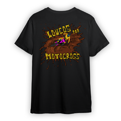 Camiseta Loucos por Motocross Preta 100% Algodão - comprar online