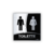 Placa em Aço INOX - Toilette Masculino / Feminino