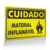 Placa Cuidado - Material Inflamável