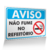 Placa Aviso - Não Fume no Refeitório