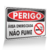 Placa Perigo - Área Energizada Não Fume