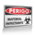 Placa Perigo - Material Infectante