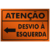 Placa Atenção Desvio à esquerda - SIGA IND E COM DE ARTIGOS PARA SINALIZAÇÃO LTDA