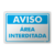 Placa - Aviso Área Interditada - comprar online