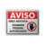 Placa Aviso - Área Restrita Somente Pessoal Autorizado (c/ Pictograma) - comprar online