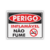 Placa Perigo - Inflamável Não Fume (c/ Pictograma)