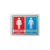 Placa - Banheiro Feminino/Masculino (Woman/Man) - SIGA IND E COM DE ARTIGOS PARA SINALIZAÇÃO LTDA