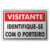 Placa - Visitante Identifique-se com o Porteiro na internet