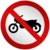 Placa R37 Proibido trânsito de motocicletas, motonetas e ciclomotores