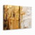 Quadro Decorativo Kit 2 Quadros Abstrato em Canvas Pintura de Arte Branca Dourada, com Pincelada de óleo - comprar online