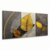 Quadro Decorativo Kit 3 Telas, Abstrato Folhas Ferrugem - comprar online