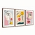 Quadro Decorativo Rostos de Mulher Triplo - loja online