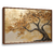 Quadro Decorativo Floral Árvore Dourada - Visual Quadros