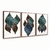 Quadro Decorativo Kit 3 Telas, Floral functional canvas art, watercolor geode painting na internet