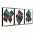 Quadro Decorativo Kit 3 Telas, Floral functional canvas art, watercolor geode painting - loja online