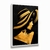 Quadro Decorativo Mulher de Chapéu Dourado - Visual Quadros