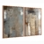 Imagem do Quadro Decorativo Kit 2 Quadros Pintura de Arte Abstrata Marrom e Bege