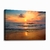 Quadro Decorativo Paisagem com Pôr do Sol do Mar na Praia