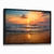 Quadro Decorativo Paisagem com Pôr do Sol do Mar na Praia - Visual Quadros