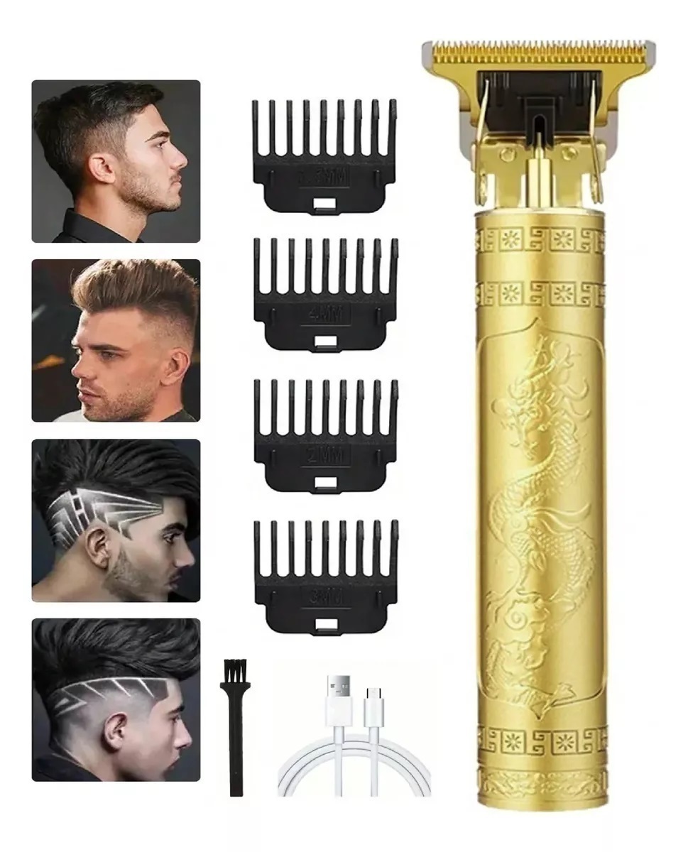 Maquina Profesional Corta Patilla Barba Pelo Vintage Usb