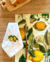 Servilleta de Tela blanca bordado Limones - comprar online